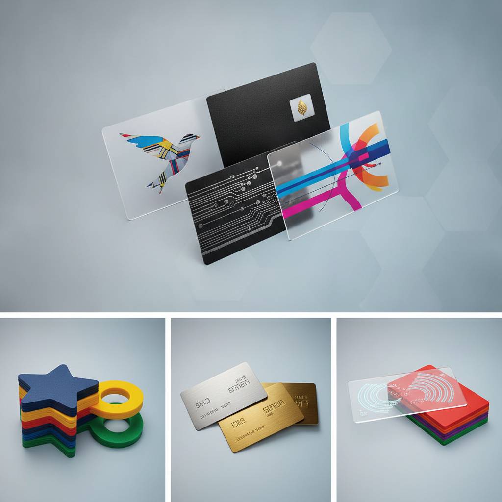 Specialty Cards: Clear, Custom Shapes, and Metal Options